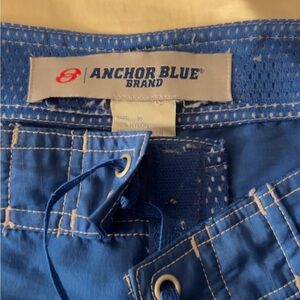 Vintage Anchor Blue Drawstring Shorts